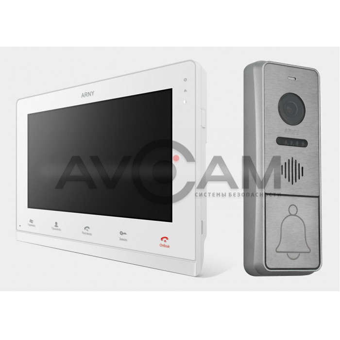 Комплект цветного видеодомофона формата AHD с датчиком движения и WIFI ARNY AVD-1010W