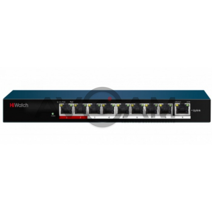 Неуправляемый Fast Ethernet PoE-коммутатор HiWatch DS-S908P(B)