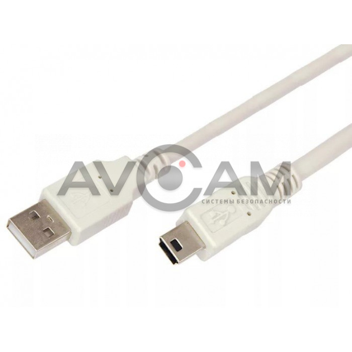 Кабель для программирования RVI Кабель USB (шт. mini USB - шт. USB A) 1.8 метра, серый REXANT (18-1134)