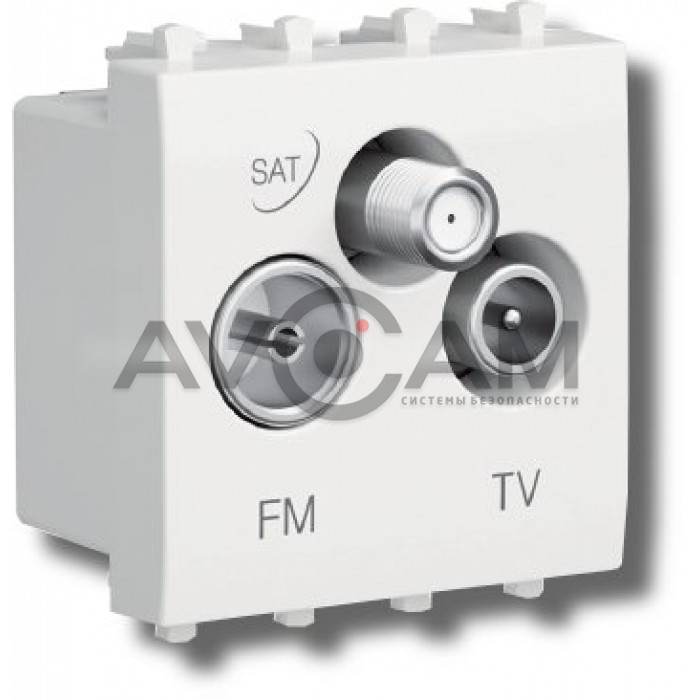 Розетка TV-FM-SAT RVI Розетка TV-FM-SAT Avanti 1 модуль белое облако (4400532)