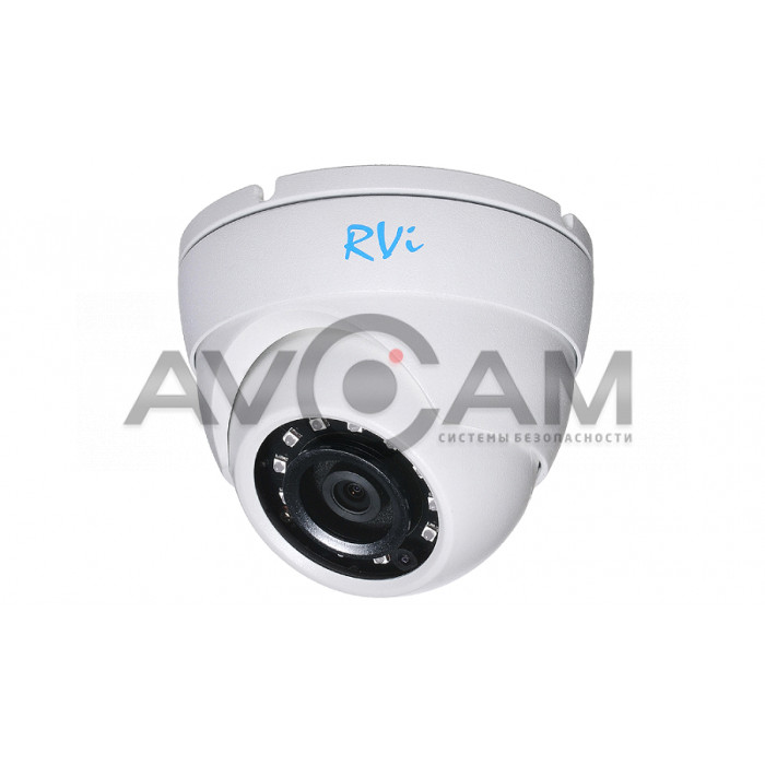 Видеокамера мультиформатная купольная RVI RVi-1ACE202 (2.8) white