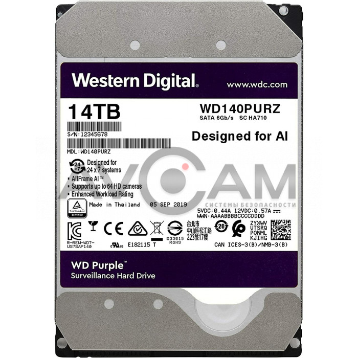 Жесткий диск (HDD) WD140PURZ
