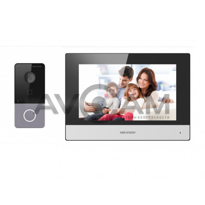 Комплект цветного IP видеодомофона и WIFI DS-KIS603-P